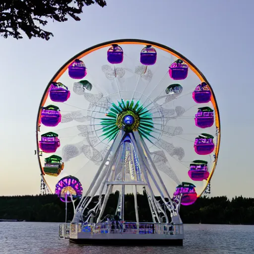 Image similar to jellyfish ferris wheel, cfg = 1 0