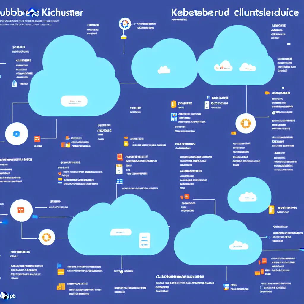 Image similar to Kubernetes cluster deployed to a secure public cloud service, trending on Artstation, by Visual Capitalist