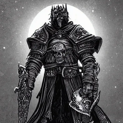 Image similar to the lich king as a chad