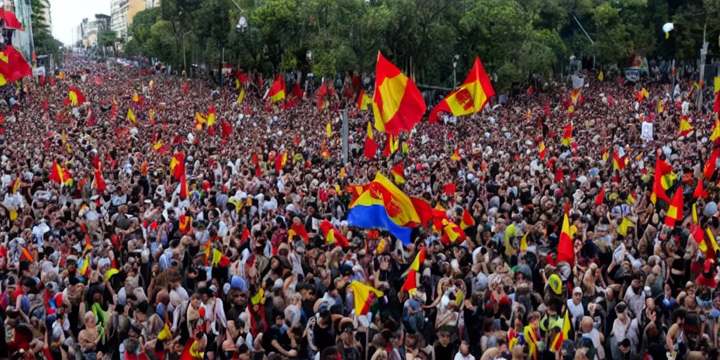 Image similar to protests against the dilma government, spain