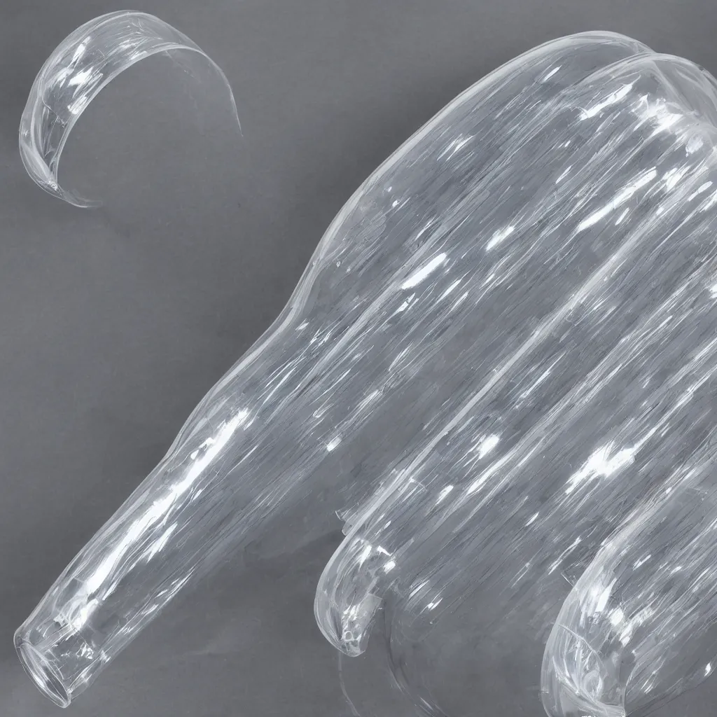 Image similar to a inflatable transparent tube with chrome effect