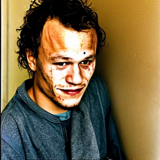 Image similar to heath ledger photographed by nan goldin