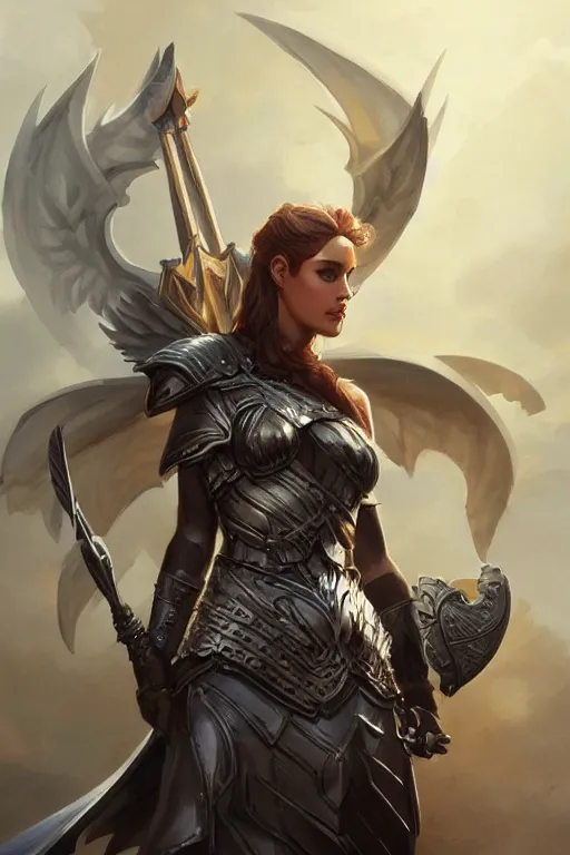 Image similar to amazon valkyrie athena, d & d, fantasy, portrait, highly detailed, headshot, digital painting, trending on artstation, concept art, sharp focus, illustration, art by artgerm and greg rutkowski and magali villeneuve