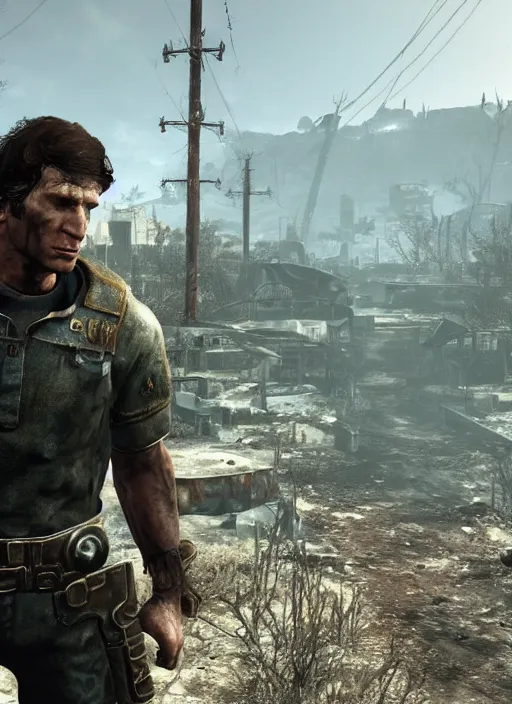 Prompt: Todd Howard in Fallout 4, gameplay, 8k, HD