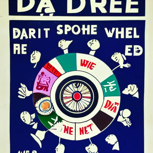 Prompt: PSA D.A.R.E. poster warning of the dangers of 'The Devi's Wheel'