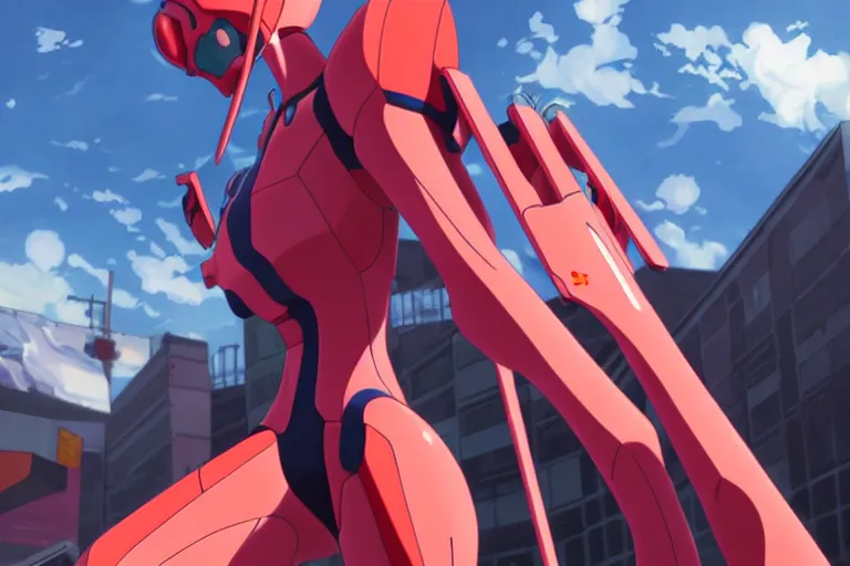 Image similar to evangelion, in the style of wlop, illustration, epic, fantasy, hyper detailed, smooth, unreal engine, sharp focus, ray tracing