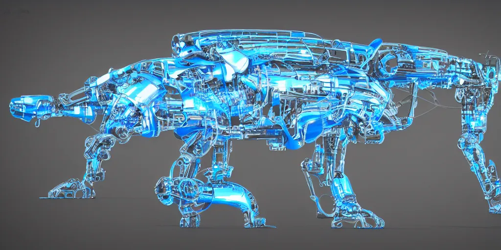 Prompt: blueprint od cyberanimal biomorphic device futuristic mechanical Bionic high-tech industrial design formshape geberative parametrical cgi photorealistic 8k illustration patentwork