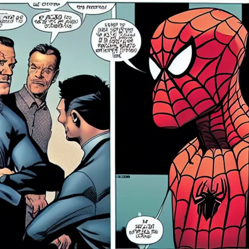 Bryan Cranston talks to spiderman in vertigo comi | Stable Diffusion ...