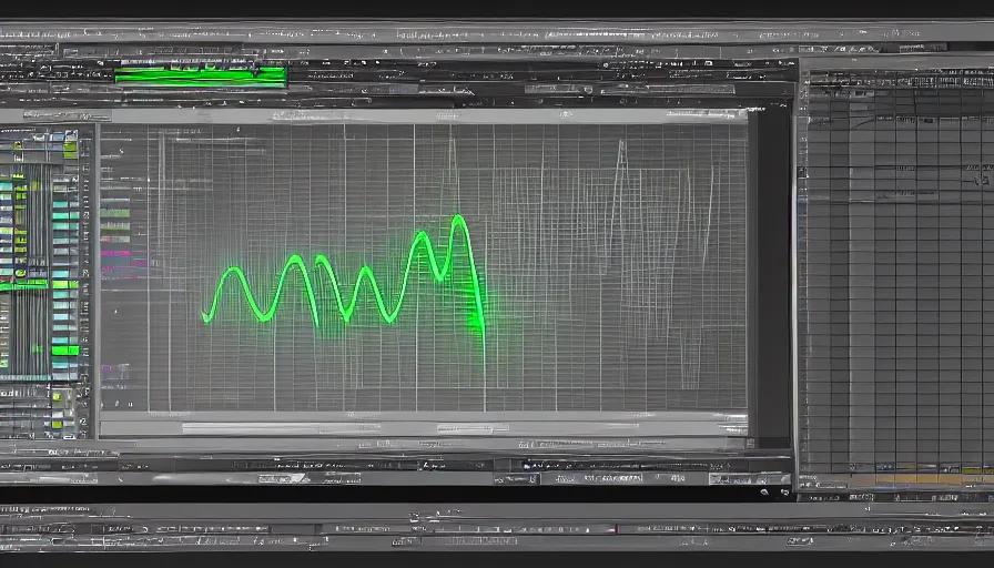 Image similar to rct screen showing oscilloscope on old soviet machine, photorealistic rendering, artstation, redshift, octane, golden ratio