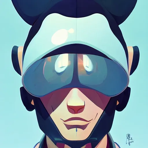 Image similar to face icon stylized minimalist space dandy, loftis, cory behance hd by jesper ejsing, by rhads, makoto shinkai and lois van baarle, ilya kuvshinov, rossdraws global illumination