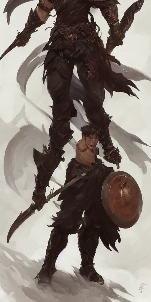 Image similar to full body character design of jungkook as a warrior. He has black hair, fantasy, WLOP, DnD, highly detailed, digital painting, artstation, character concept art, smooth, sharp focus, illustration, art by artgerm and greg rutkowski and alphonse mucha