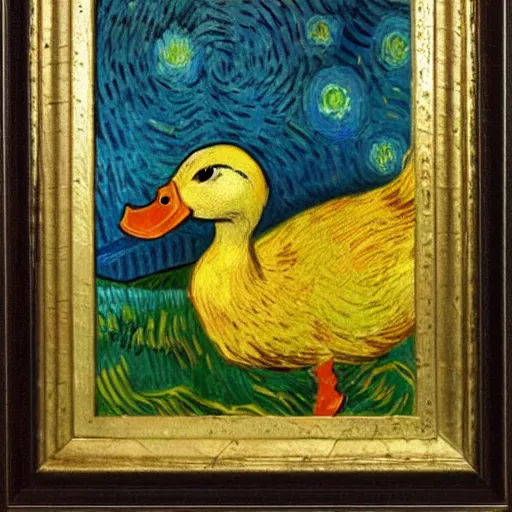 Prompt: duck by Van Gogh