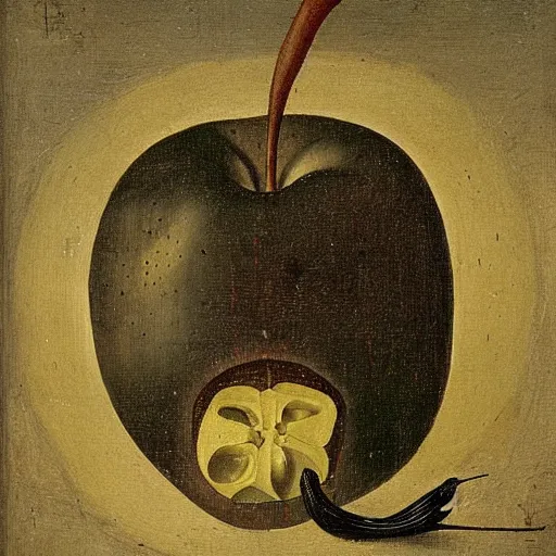 an apple by hieronymus bosch Stable Diffusion