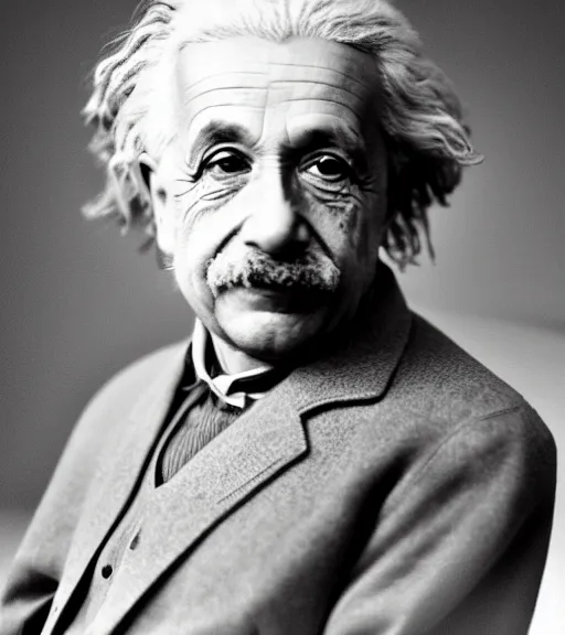 Prompt: high quality colored portrait of albert einstein, professional lighting, high detail, dslr, 8 k