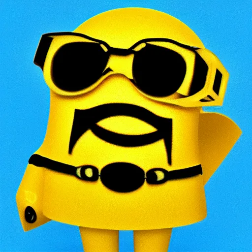 Prompt: yellow lemon wearing sunglasses emoji 3d