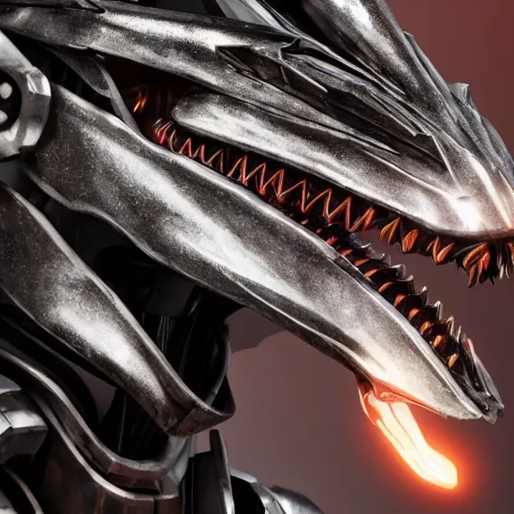 Image similar to close up detailed mawshot of a perfect elegant beautiful stunning anthropomorphic hot robot mecha female dragon, with sleek silver metal armor, glowing OLED visor, looking the camera, eating camera pov, open dragon maw being highly detailed and living, pov camera looking into the maw, food pov, micro pov, prey pov, vore, dragon vore, digital art, pov furry art, anthro art, furry, warframe art, high quality, 8k 3D realistic, dragon mawshot art, maw art, macro art, micro art, dragon art, Furaffinity, Deviantart, Eka's Portal, G6