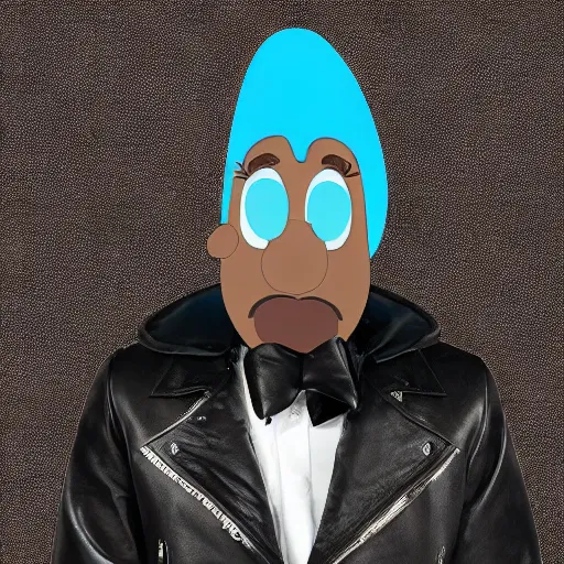 Image similar to kanye west as squidward, photo portrait