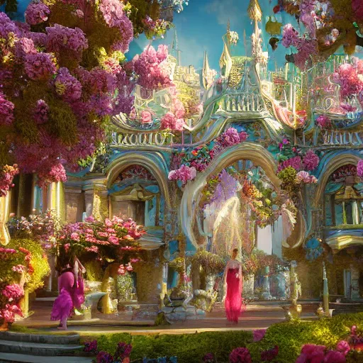 Image similar to fairyland, fairy tale, stunning, surrounding cinematic light, hyper detailed, ornate and intricate, 4 k cinematic octane render