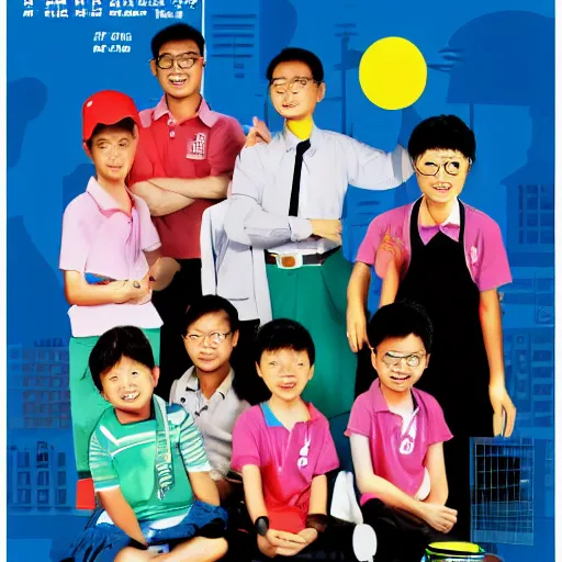 Image similar to a 2 0 0 0 s singapore public education poster