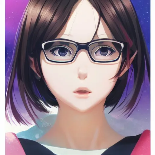 Prompt: Girl with glasses by Kuvshinov Ilya, very very very very very very beautiful, Anime Key Visual, dramatic wide angle, trending on artstation, faved watched read, sharp focus, makoto shinkai traditional illustration collection aaaa updated watched premiere edition commission ✨ whilst watching fabulous artwork \ exactly your latest completed artwork discusses upon featured announces recommend achievement