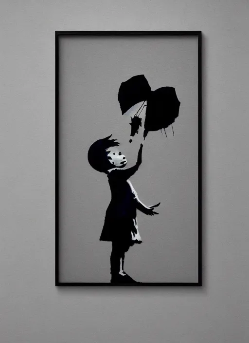 Image similar to banksy gallery poster