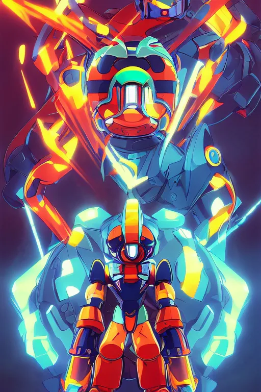 Image similar to robot ninja mask helmet megaman x zero rockman 2 0 2 2 switch game boss legacy collection fanart artsation, art gta 5 comics, behance hd by jesper ejsing, by rhads, makoto shinkai and lois van baarle, ilya kuvshinov, rossdraws global illumination ray tracing