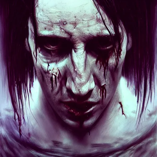 Image similar to young and handsome trent reznor as a zombie with shoulder length hair, 7 days to die zombie, realistic proportions, fine art, award winning, intricate, elegant, sharp focus, cinematic lighting, digital painting, 8 k concept art, art by brom, art by guweiz and z. w. gu, art by michael hussar, 8 k