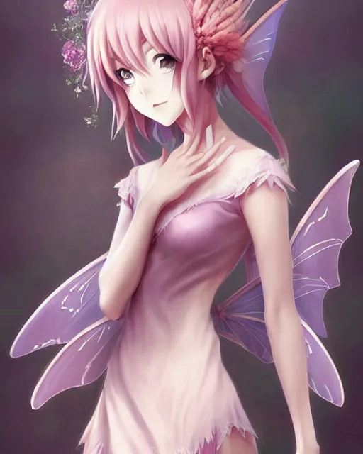 Image similar to character concept art of an anime faerie | | cute - fine - face, gossamer clothing, pretty face, realistic shaded perfect face, fine details by stanley artgerm lau, wlop, rossdraws, james jean, andrei riabovitchev, marc simonetti, and sakimichan, tranding on artstation