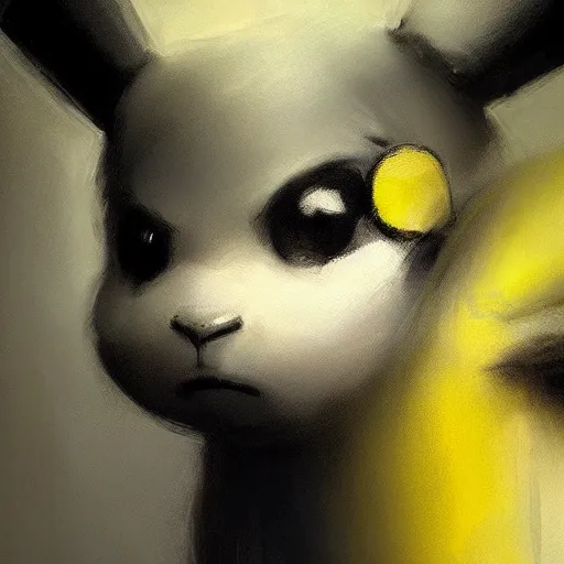 Prompt: pikachu, realistic, ultrahd, jeremy mann painting