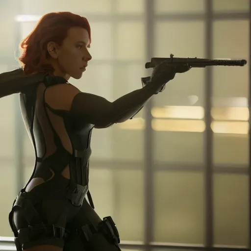 Prompt: a still of Scarlett Johansson in Altered Carbon (2018)