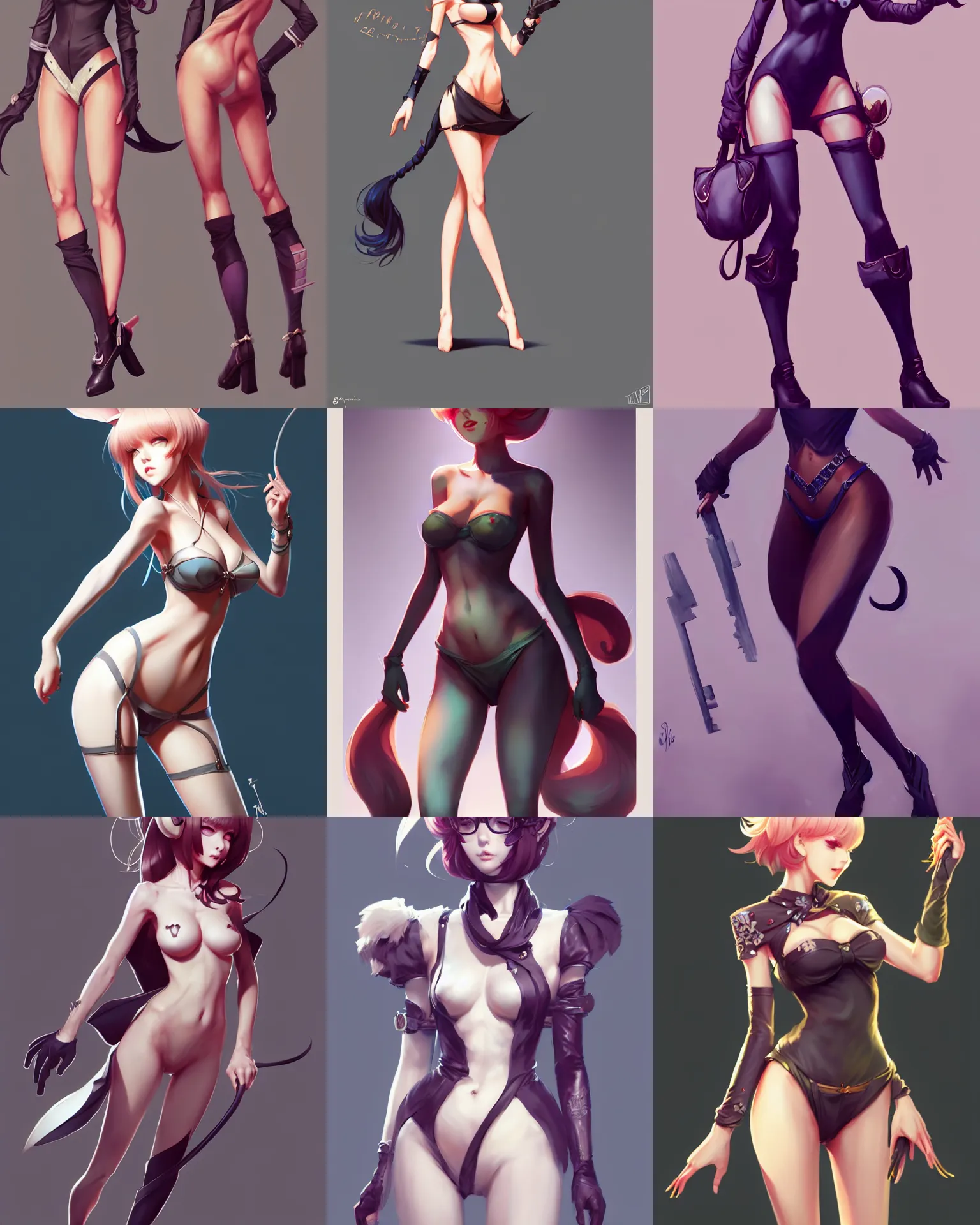 Prompt: full body character concept art of a gorgeous stylish catgirl | | distinct - fine, key visual, realistic shaded perfect face, fine details by stanley artgerm lau, wlop, rossdraws, james jean, andrei riabovitchev, marc simonetti, sakimichan, and jakub rebelka, trending on artstation