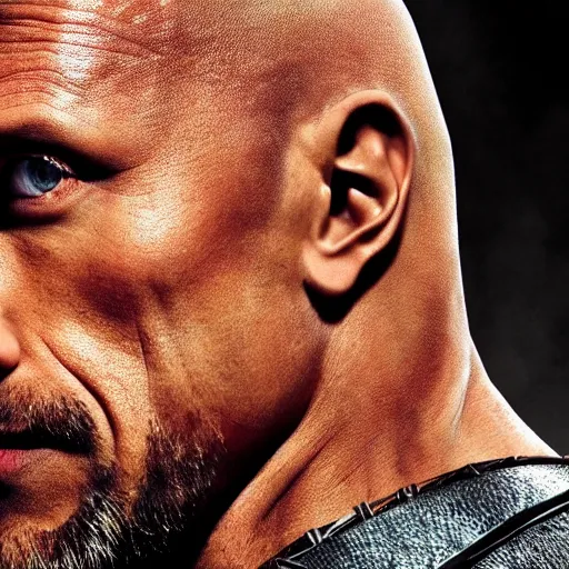 Image similar to Dwayne Johnson as dinasty warrior ,dramatic, intricate, highly detailed, smooth, sharp focus, film still, 8K