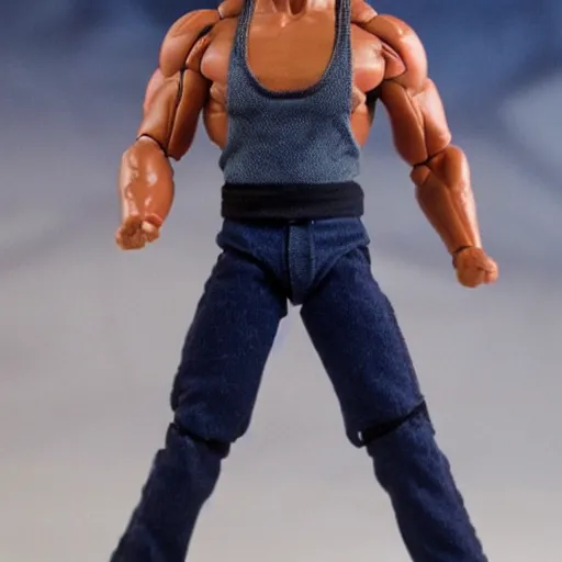 Image similar to Jean-Claude Van Damme action figure, full body