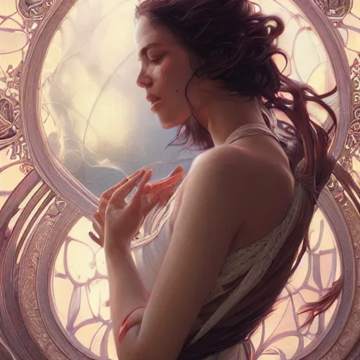 Prompt: ultra realistic illustration, alanis guillen, intricate, elegant, highly detailed, digital painting, artstation, concept art, smooth, sharp focus, illustration, art by artgerm and greg rutkowski and alphonse mucha