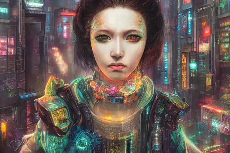 Image similar to artwork of bright cyberpunk glow, epic surrealism, Detailed digital matte painting in the style of Chie Yoshii
