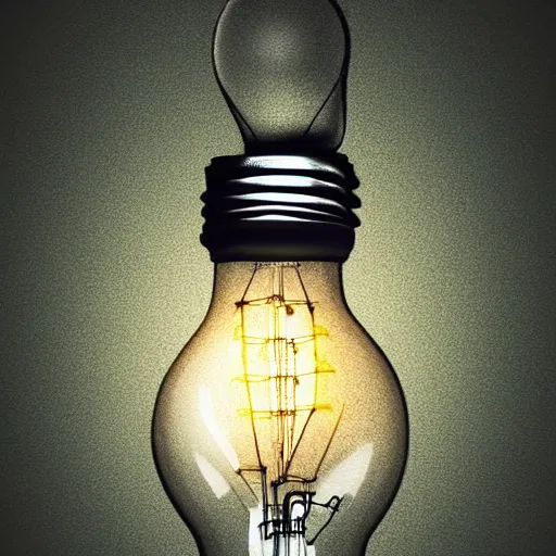 Prompt: life in a light bulb