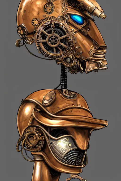 Image similar to steampunk helmet fantasy art mask robot ninja stylized digital illustration sharp focus, elegant intricate digital painting artstation concept art global illumination ray tracing advanced technology chaykin howard and campionpascale and cooke darwyn and davis jack