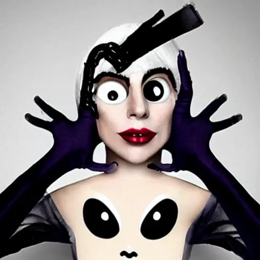 Prompt: lady gaga as Coraline bad mother