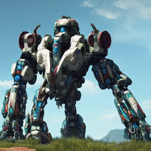 Prompt: arcology oasis transparent dome mecha legs. unreal engine, octane, raytrace. horizon zero dawn, hawken 3 8 4 0 x 2 1 6 0