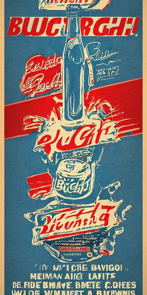 Image similar to retro bud light poster