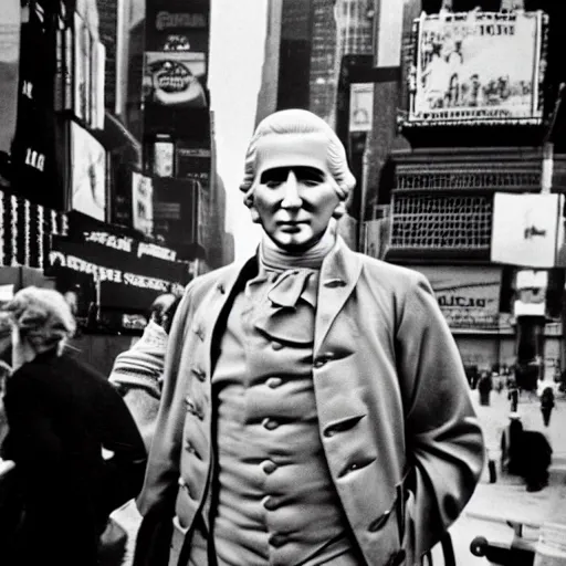 Image similar to photo of george washington lost in times square