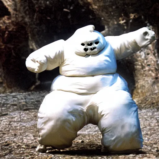 Image similar to stay puft marshmallow man during the biblical photo by dante