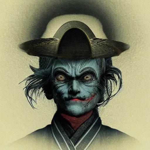 Prompt: photograph portrait of a victorian yokai, from akira, hdr, octane render