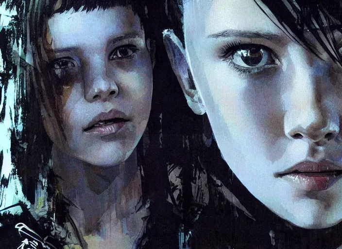 Image similar to a highly detailed beautiful portrait of millie bobby brown by yoji shinkawa