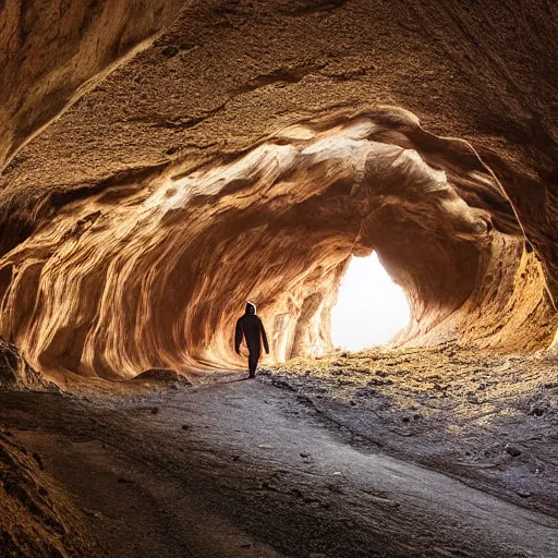Image similar to cave stretching deep into the earth by amir zand