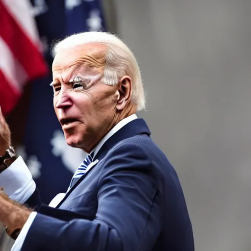 Image similar to joe biden aiming a shotgun