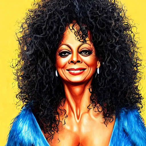 Prompt: Diana ross with the physique of a body builder, photorealistic, hyper realistic, ultra detailed, cinematic, dynamic lighting, refined, intricate, digital art, digital painting, masterpiece, 8k