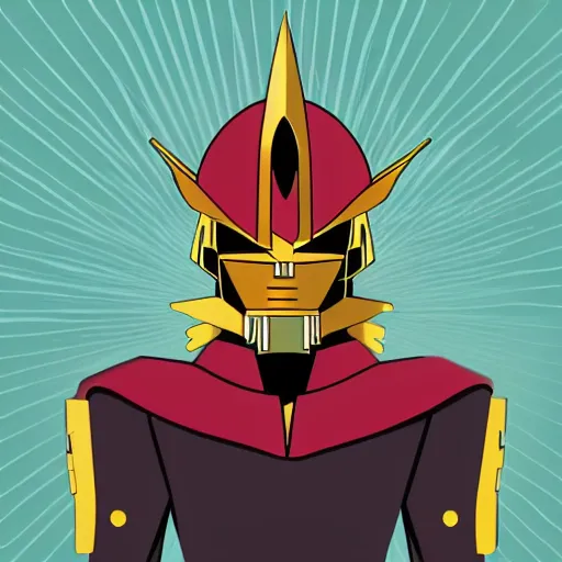 Prompt: Char Aznable album art Flat Vector Style