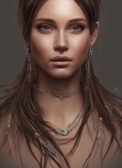 Image similar to portrait of the most beautiful woman in the world, intricate, elegant, highly detailed, photorealistic, trending on artstation, digital art
