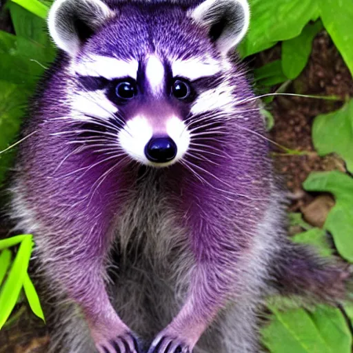 Image similar to purple raccoon